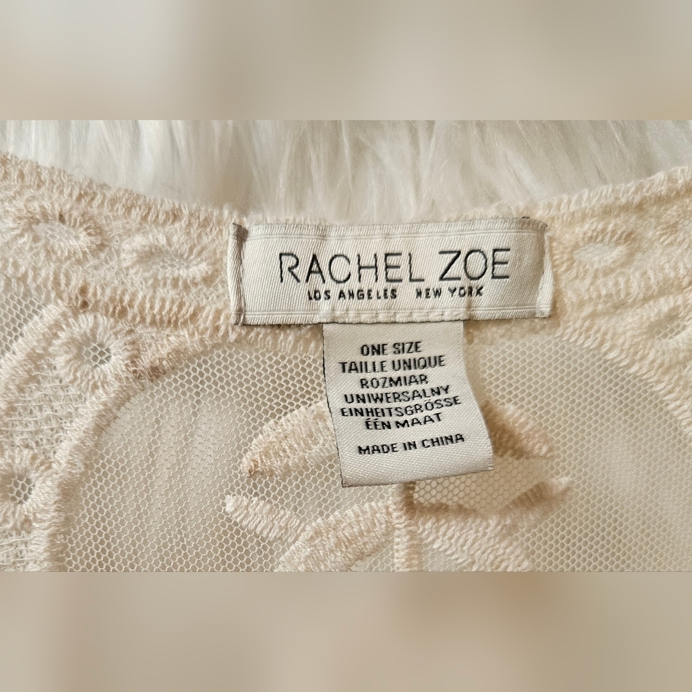 Rachel Zoe *Rare* 2000's Cream Lace Overlay - Picture 7 of 9